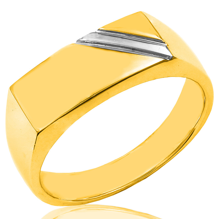 Flat top gold ring sale