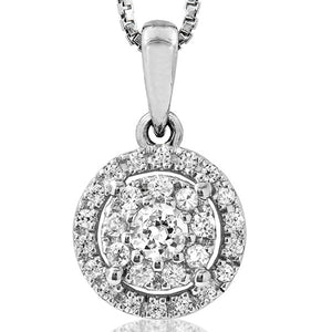 Diamond Cluster Halo Pendant