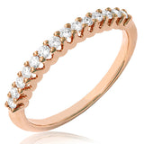 Scallop Set Diamond Band Ring