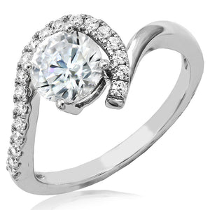 Modern Styled Diamond Semi-Mount Ring