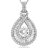 Diamond Composite Semi-Mount Teardrop Pendant