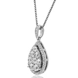 Teardrop Diamond Cluster Pendant