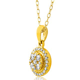 Round Diamond Cluster Necklace